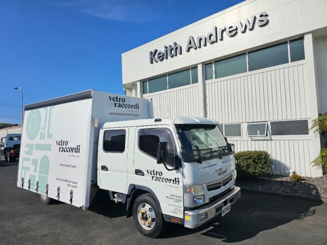 2021 FUSO Canter 918 Wide Crew Cab with Glass Curtainsider Body 